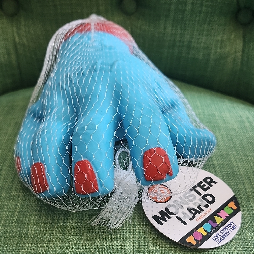 Blue Stretchy Monster Hand Toy